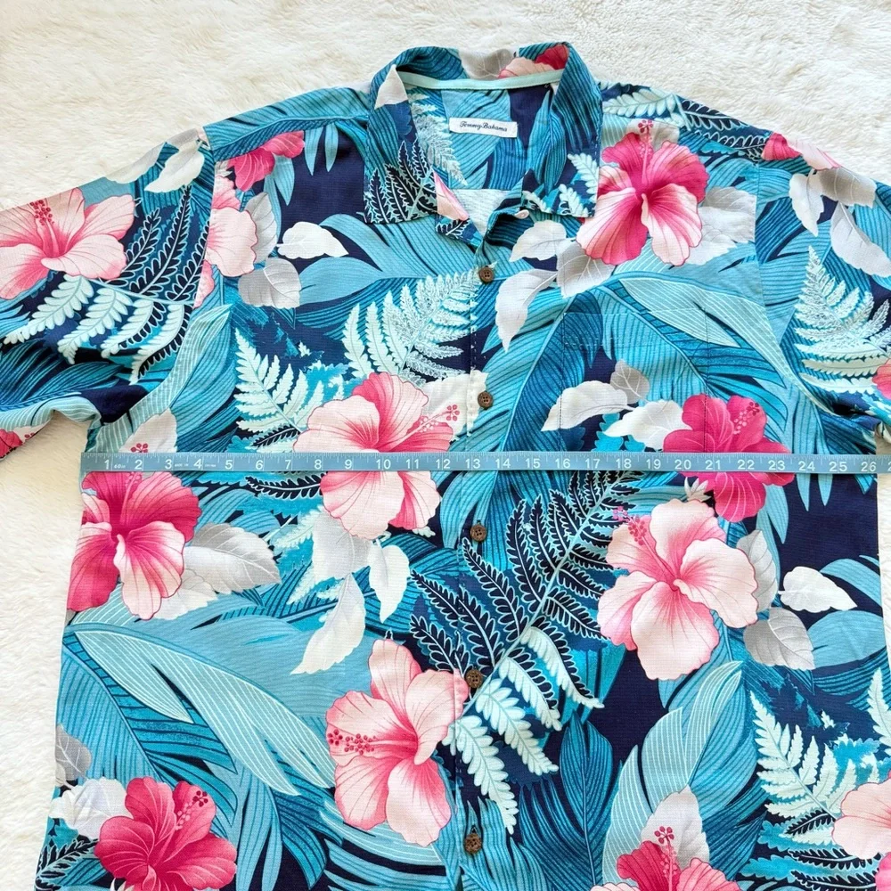 Tommy Bahama men silk shirt size XL - Picture 5 of 6